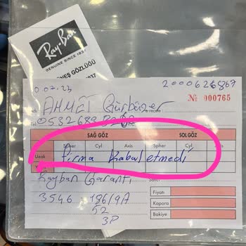 Ray Ban Güneş Gözlüğü Kaplama Atması