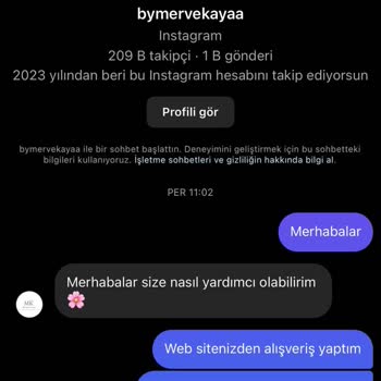 By Merve Kaya Instagram Hesabından Alışveriş Sorunu