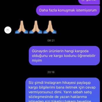 By Merve Kaya Instagram Hesabından Alışveriş Sorunu