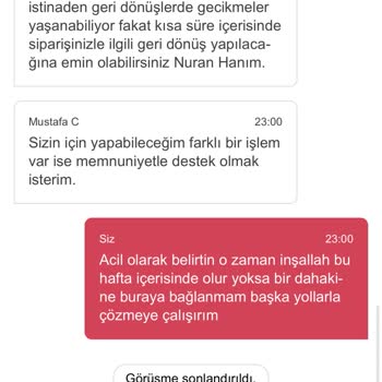 Yemeksepeti Market İade Sorunu Yaşıyorum