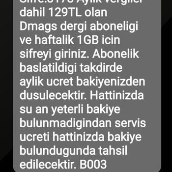 Vodafone 4444 Dergi Aboneliği İptali