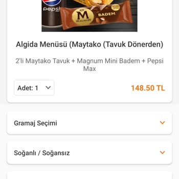 Maydonoz Döner Sipariş Eksik Geldi