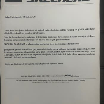 Skechers Ayıplı Ürünü Değiştirmiyor