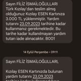 Türk Kızılay Esen Kart Sorunu!