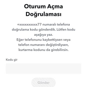 Snapchat Eski Telefon Numarama Kod Gönderiyor
