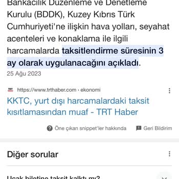 THY KKTC Uçak Bileti Taksitlendirilmedi