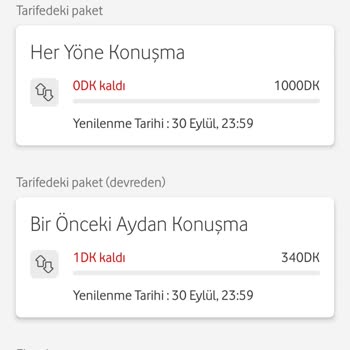 Aşım Paketi Vodafone
