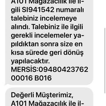 A101 Çözüm Merkezinin İlgisiz Oluşu