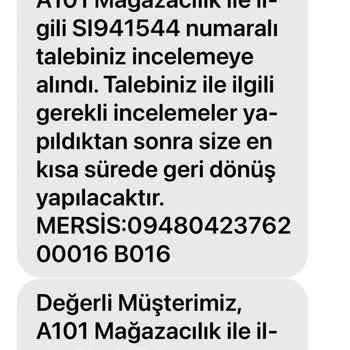 A101 Çözüm Merkezinin İlgisiz Oluşu