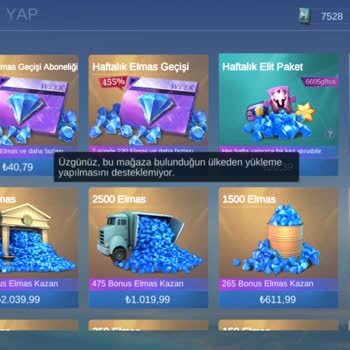 Mobile Legends Oyun İçi Satın Alım Yapamıyorum