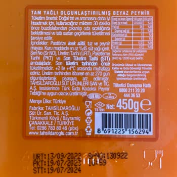 Tahsildaroğlu Klasik İnek Peynirinin Kötü Acı Tadı Olması