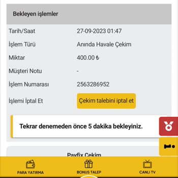 Betebet Oyalayıp 5 Saattir Ödeme Yapmıyor