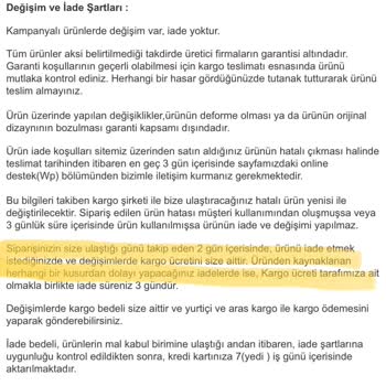 By Şeymanur İade Kabul Edilmemesi