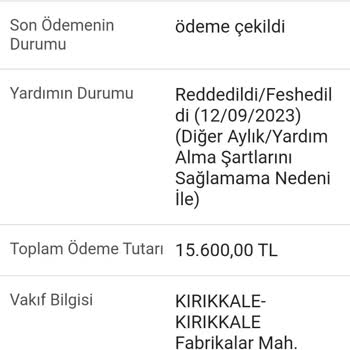 Aile Ve Sosyal Hizmetler Bakanlığı Aile Destek İptal Edilmiş