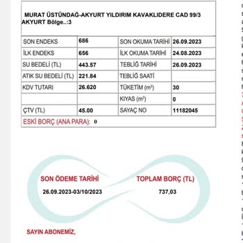 ASKİ Yanlış Yazılan Fatura