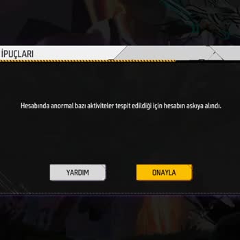 Garena Free Fire Free Fire Hesabım Askıya Alındı