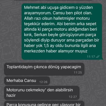 Uçar Motor Hasarlı Parça Değişim Olmaması