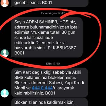 Yapı Kredi Bankası Bilgim Olmadan HGS Başvurum İptal Edildi