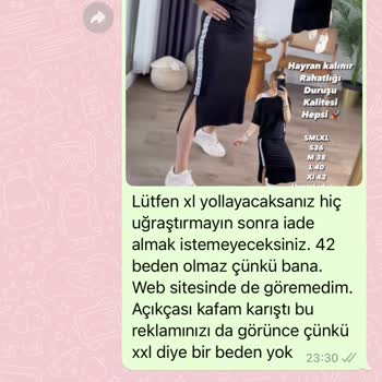 ElbiseXXL Yanlış Ürün Gönderilip İade Yapılmadı