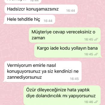 ElbiseXXL Yanlış Ürün Gönderilip İade Yapılmadı