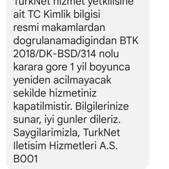 TurkNet Bilgi Vermeden İnternetimi Kapattı