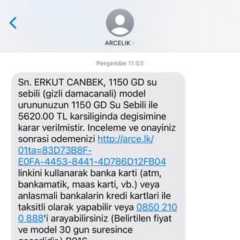 Arçelik Servis Sebili Bozdu