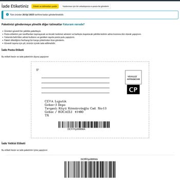 Amazon İade Talimat Mağduriyeti