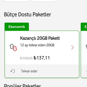 Vodafone İznim Olmadan Ek Paket Atamis