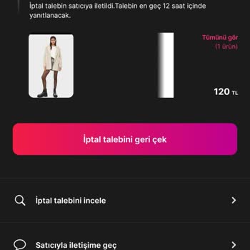 Gardrops Sipariş İade Talebi