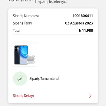 Vodafone Yanımda Uygulaması Siparişi Eksik Gönderiyor
