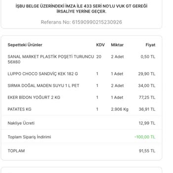Migros Sanal Market, Siparişlerdeki Özensizlik. Çürük Mal Poşetleme
