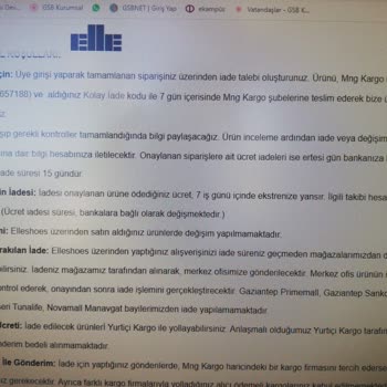 Elle Shoes Paramı İade Etmiyor