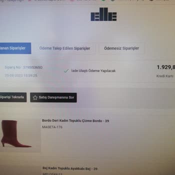 Elle Shoes Paramı İade Etmiyor