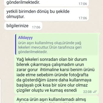 Allday Ürünün Hatasını Bildiği Halde Görmezden Gelip Değişim Almıyor