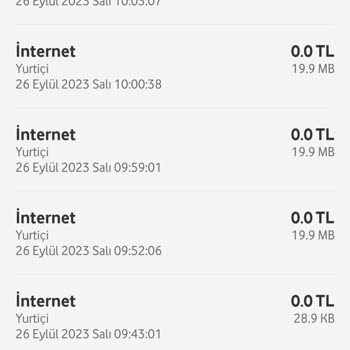 Vodafone İnternet Hakkımdaki Anormal Azalma