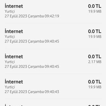 Vodafone İnternet Hakkımdaki Anormal Azalma