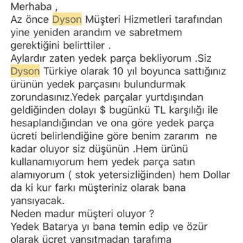 Dyson V7 Yedek Parça