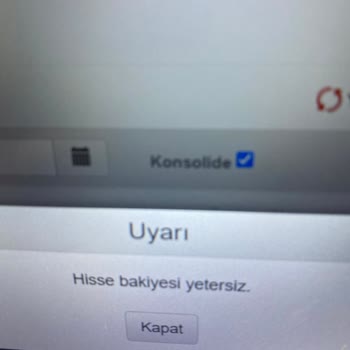 Ziraat Yatırım Uygulamanın Elimde Hisse Olmasına Rağmen Bakiye Yetersiz Hatası