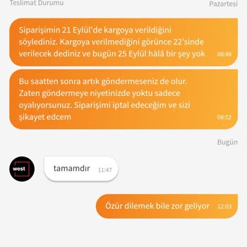 Trendyol Müşteriye Gerçek Dışı Bilgi Vermek Ve Nasıl Konuşulacağını Bilmemek