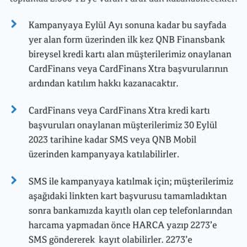 QNB Finansbank Kampanya'ya Katılım Sağlayamıyorum