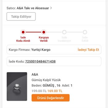 Trendyol Sözde Gümüş Kalpli Yüzük!