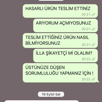 Enza Home Geç Ve Hasarlı Teslimat Telefonlarımı Açmıyorlar