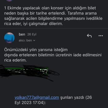Bubilet Kötü Destek Ve Biletin Ertelenmesi