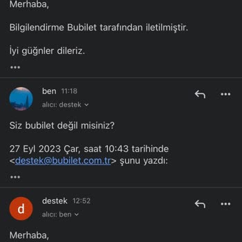 Bubilet Kötü Destek Ve Biletin Ertelenmesi