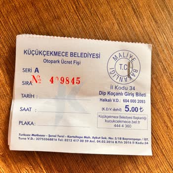 Küçükçekmece Belediyesi Otopark Ücreti Hakkında