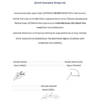 Zurich Global Yatırdığım Paramı Çekemiyorum