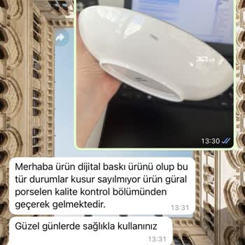 Güral Porselen Ürününde Baskı Hatası