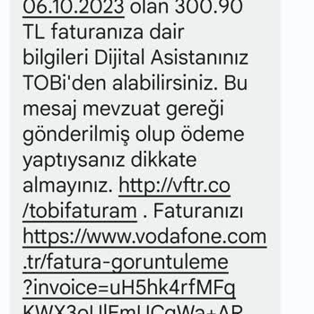Vodafone Fatura Sorunu
