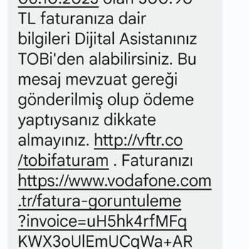 Vodafone Fatura Sorunu