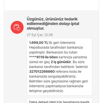 ecanta.com.tr Hepsiburada.com Sipariş İptali